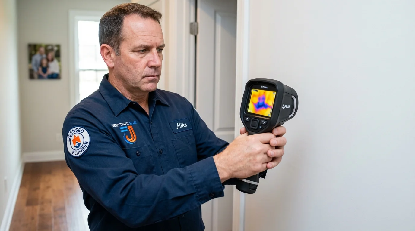 Thermal imaging leak detection by Johns Plumbing LLC in Cibolo